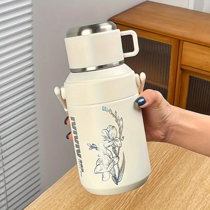 Floral Fusion Stainless Steel Insulated Water Bottle