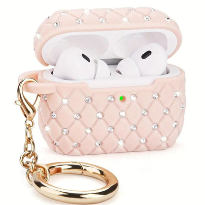 Crystal Glam AirPods Case with Keychain