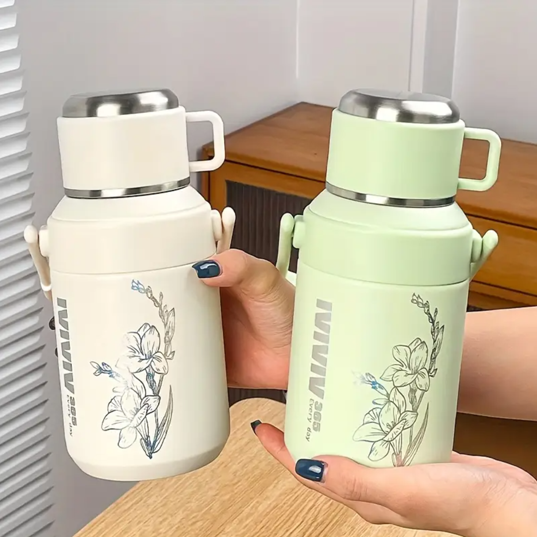 Floral Fusion Stainless Steel Insulated Water Bottle