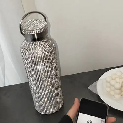 Crystal Rhinestone Stainless Steel Water Bottles