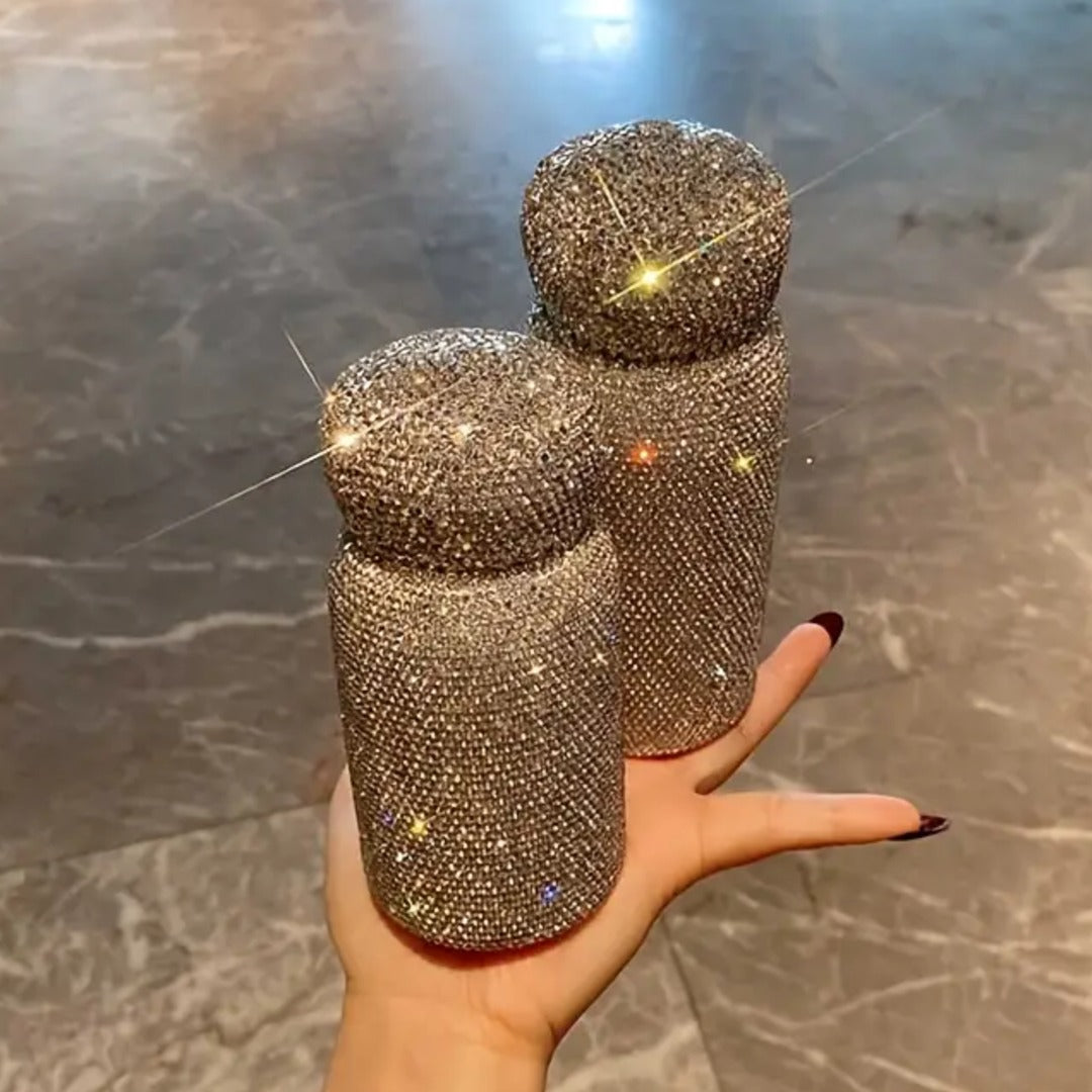 Luxury Rhinestone Encrusted Thermos Bottle