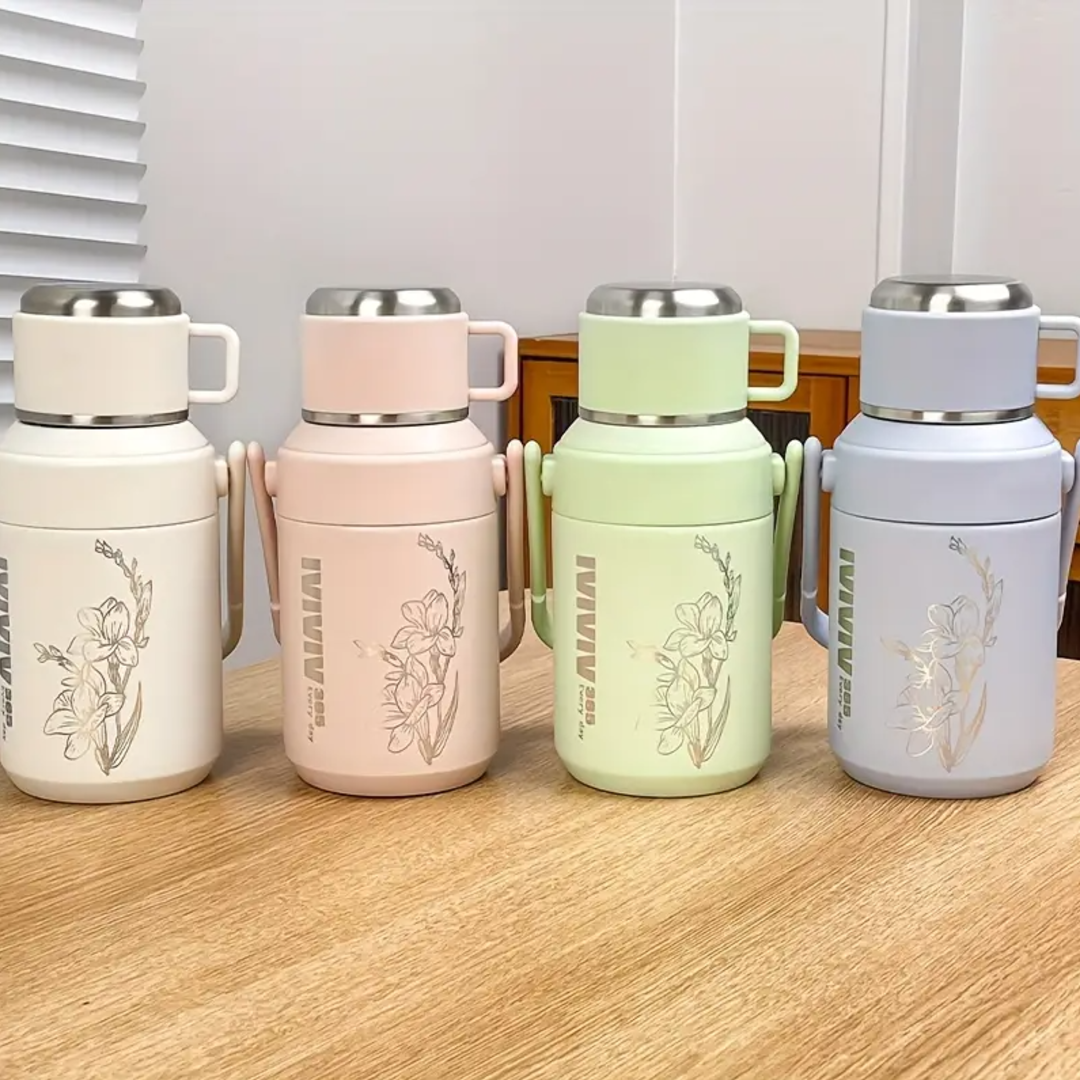 Floral Fusion Stainless Steel Insulated Water Bottle