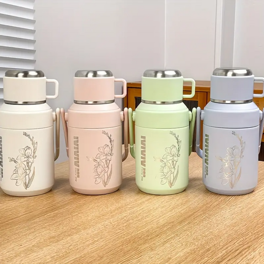 Floral Fusion Stainless Steel Insulated Water Bottle