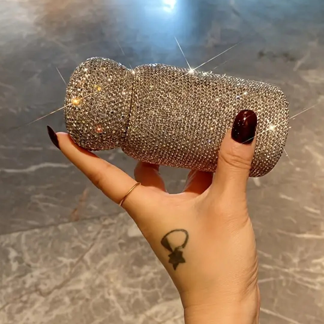 Luxury Rhinestone Encrusted Thermos Bottle