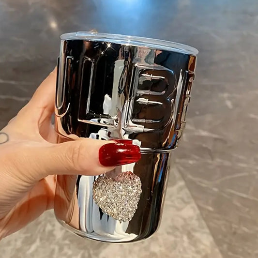 Glam Rhinestone Stainless Steel Coffee Mug