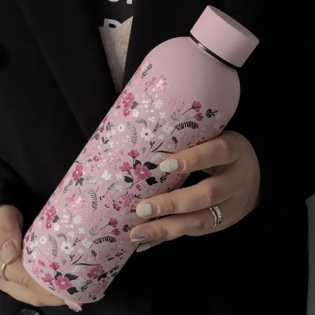 Floral Stainless Steel Insulated Water Bottle