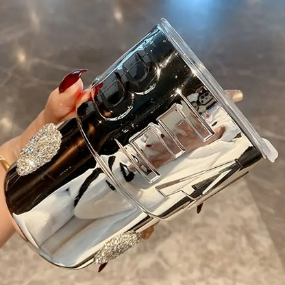 Glam Rhinestone Stainless Steel Coffee Mug