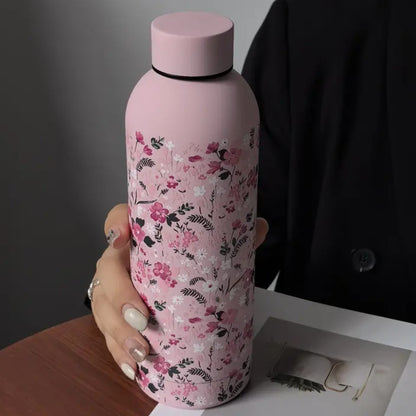 Floral Stainless Steel Insulated Water Bottle