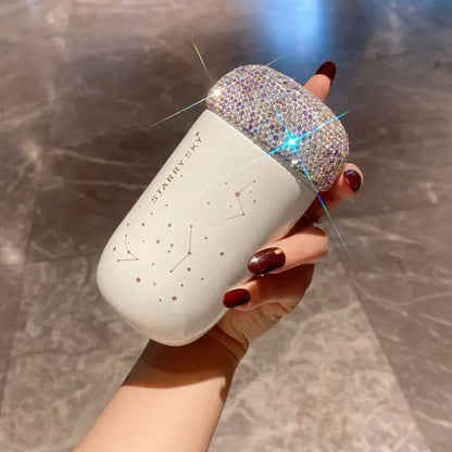 Rhinestone Embellished Starry Thermos Bottle