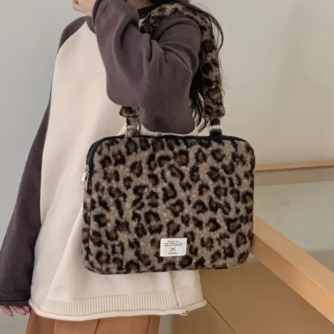 Cozy Chic Leopard Print MacBook Bag