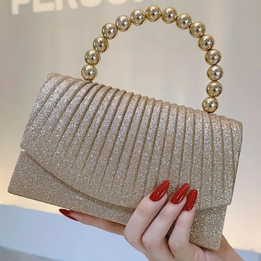 Luxe Pearl Embellished  Clutch