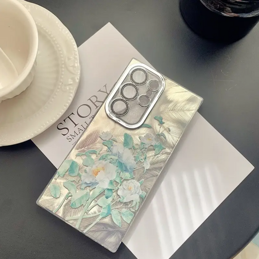 Elegant Camellia Feather Case - Samsung
