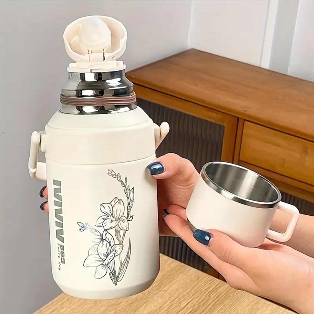 Floral Fusion Stainless Steel Insulated Water Bottle