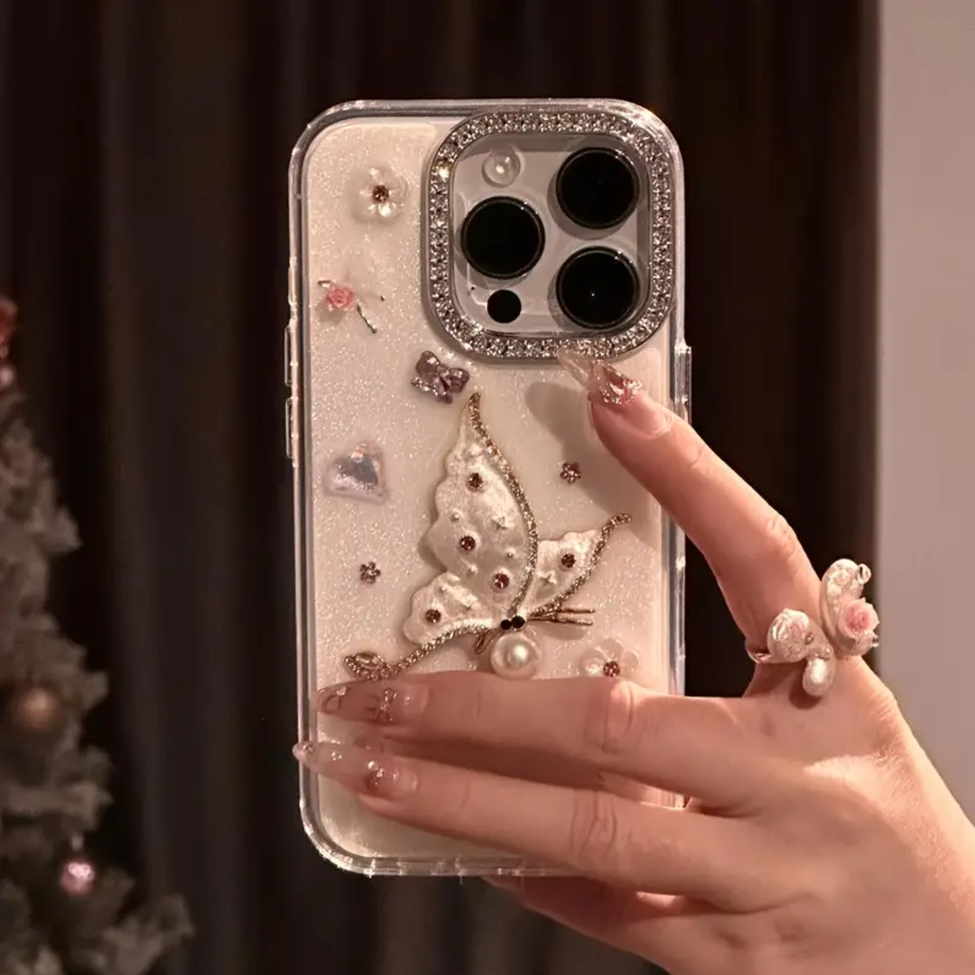 Graceful Floral Butterfly Bliss Case