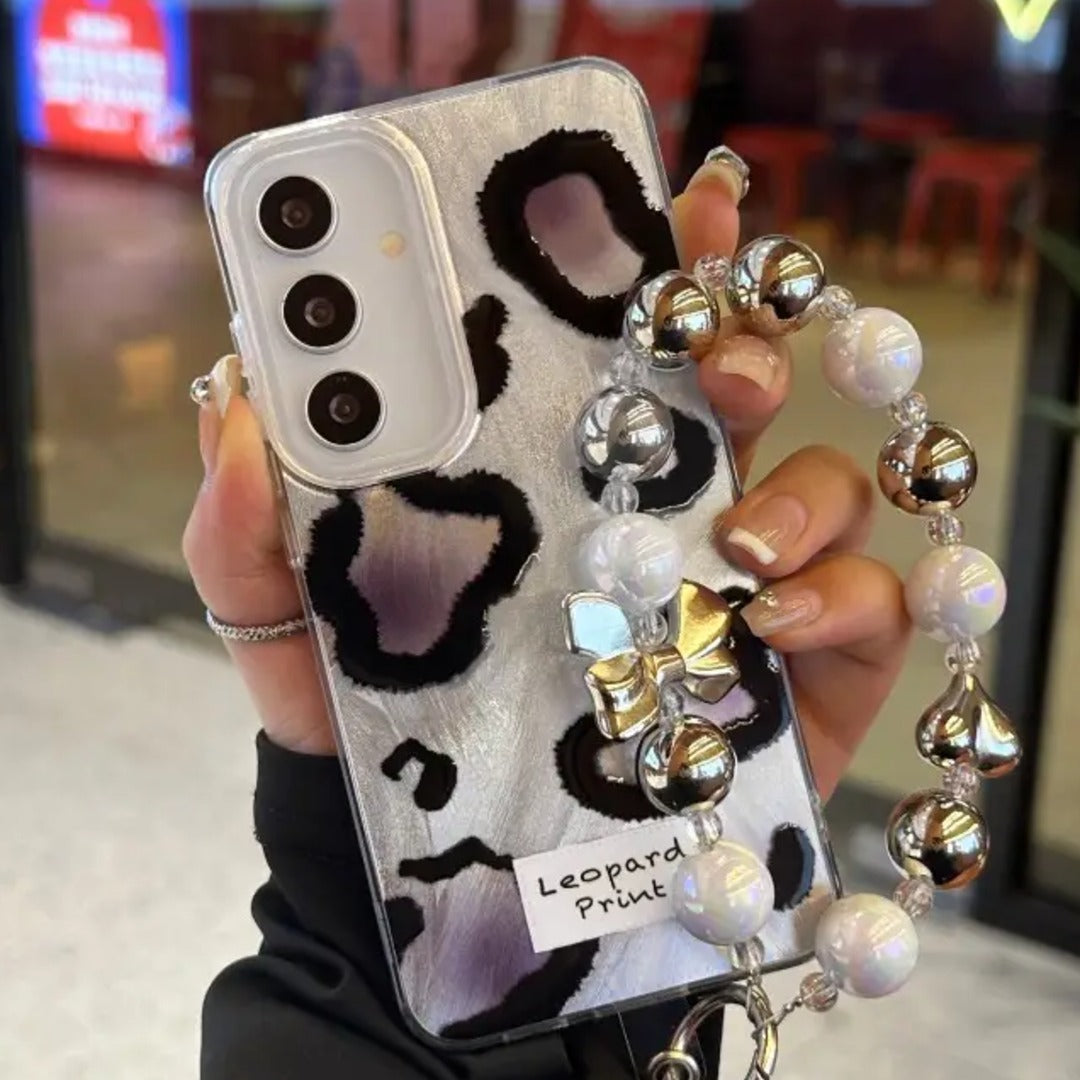 Feline Chic with Pearl Accent Case - Samsung