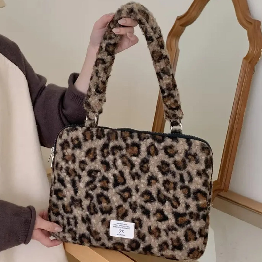 Cozy Chic Leopard Print MacBook Bag