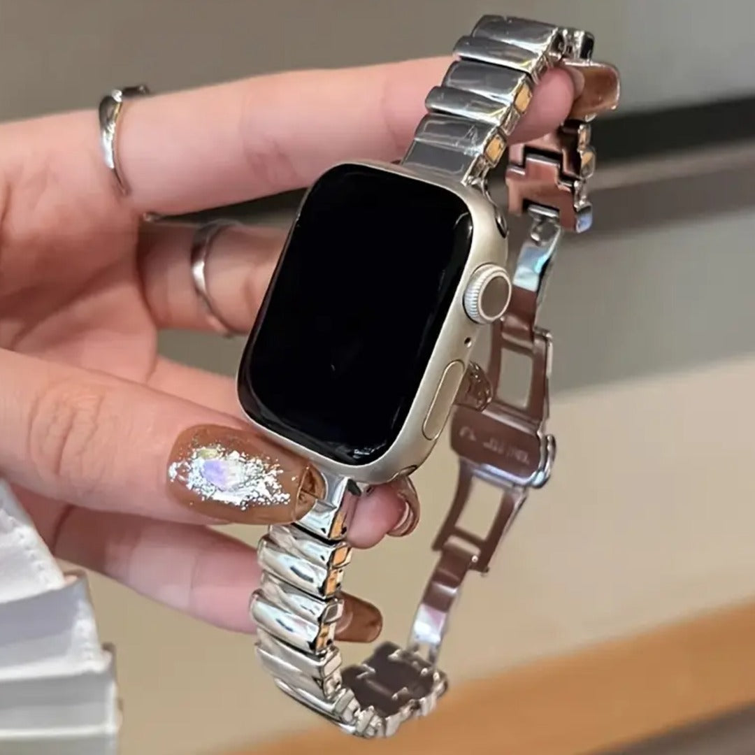 Glossy Stainless Steel Smartwatch Band