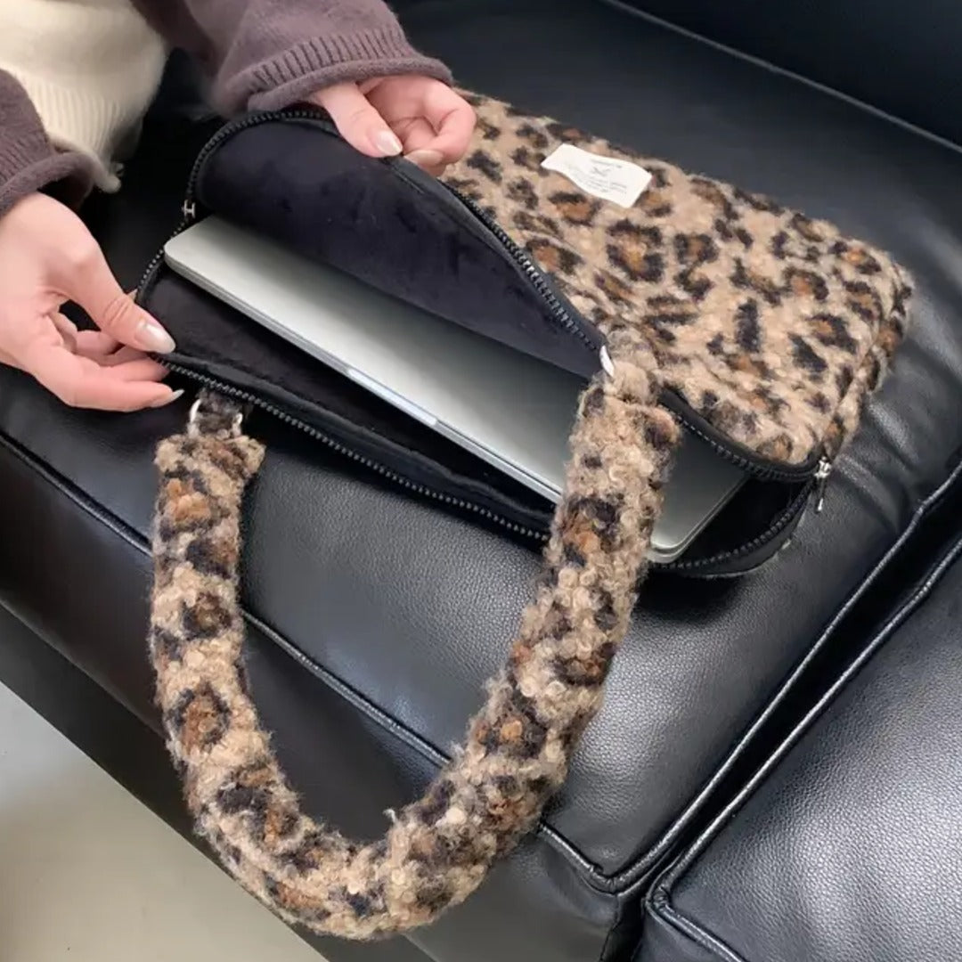 Cozy Chic Leopard Print MacBook Bag