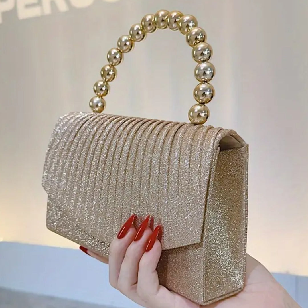 Luxe Pearl Embellished  Clutch