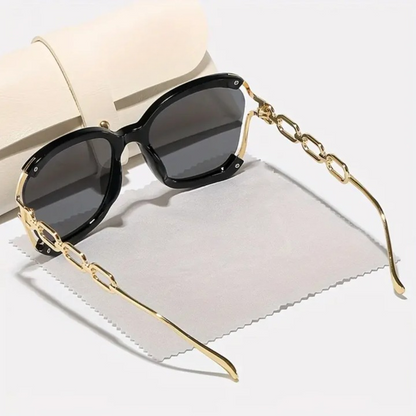 Elegant Metal Chain Semi-Rimless Shades