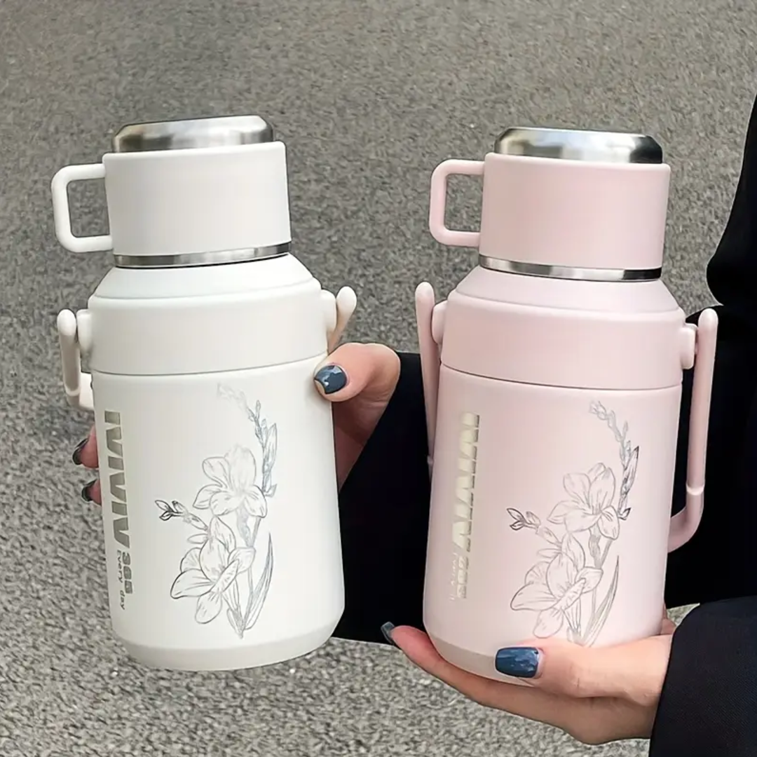 Floral Fusion Stainless Steel Insulated Water Bottle