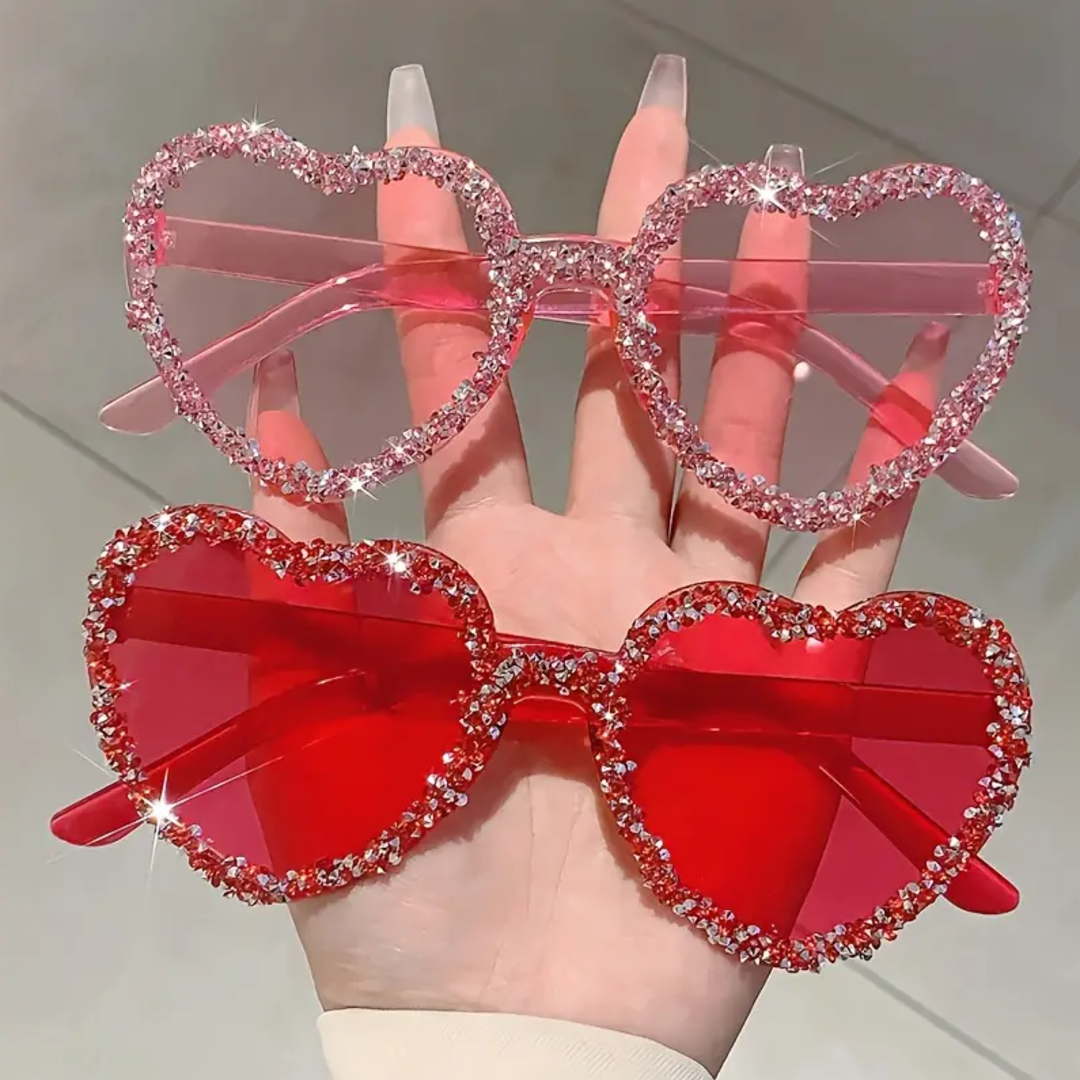 Radiant Heart-Crafted Sparkle Frames