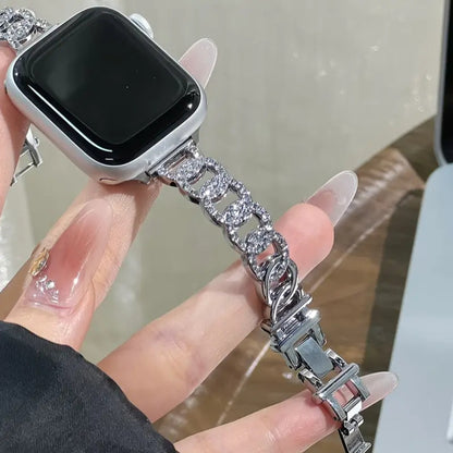 Glamorous Crystal Accented Watch Strap