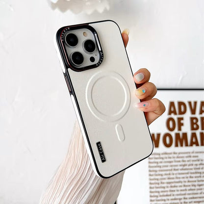 Classy Matte Leather Magnetic Case - iPhone