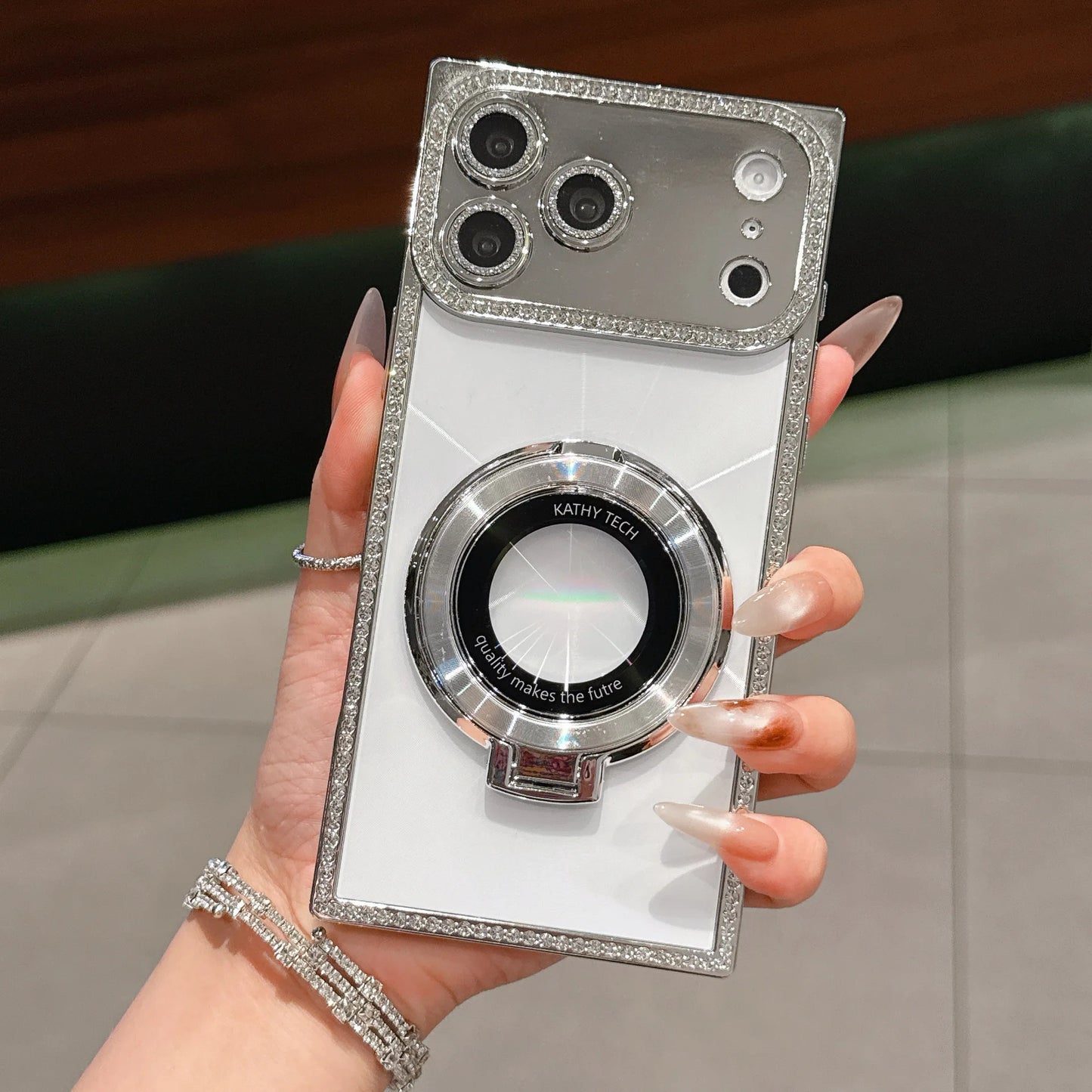 Blush Spark Ring Stand Case