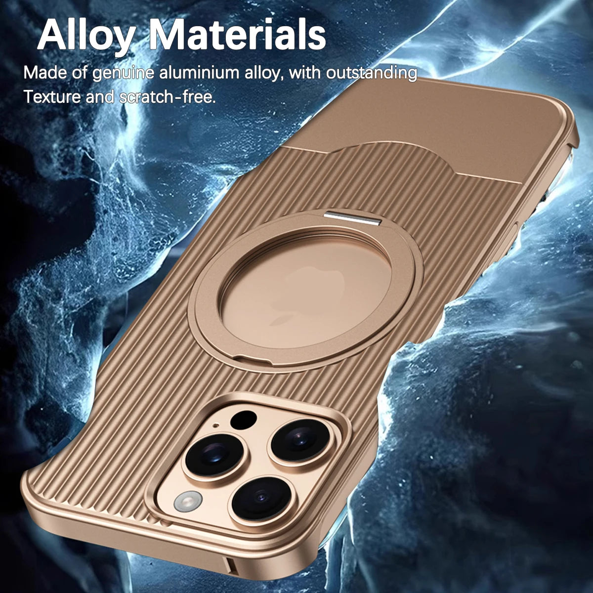 Elegant Textured Magnetic Stand Case - iPhone