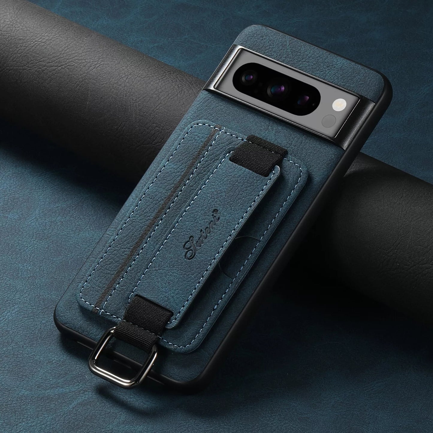 Premium Leather Belted Stand Case - Google