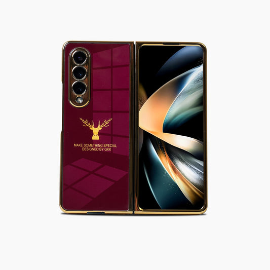 Galaxy Z Fold4 Deer Pattern Inspirational Glass Case